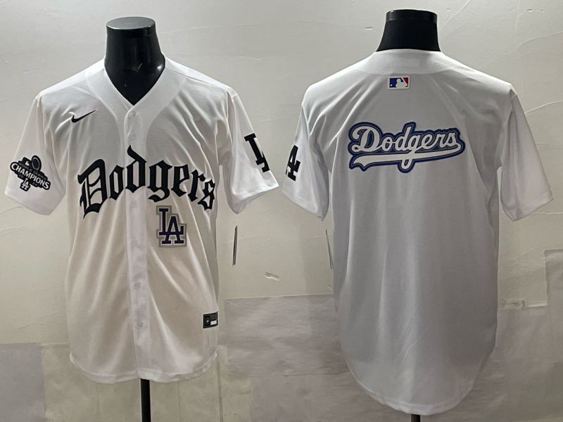 Men 2025 Los Angeles Dodgers Blank White 7th generations Joint Name Nike MLB Jersey style 015->los angeles dodgers->MLB Jersey